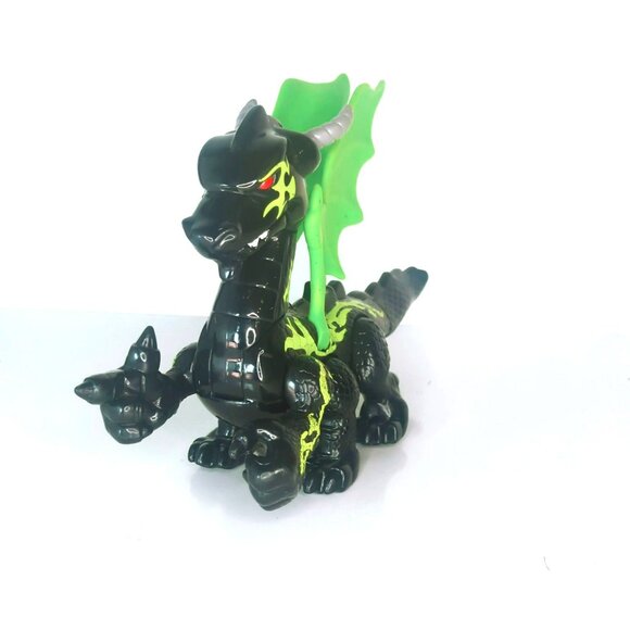 Imaginext Fisher Price Black Ninja Dragon Green Wings 2009 - Picture 2 of 4